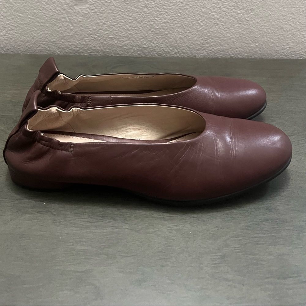 SOLD-ECCO Anine Ballet Flat Leather Size 7 Balletcore Coquette Light Academia - Picture 7 of 12
